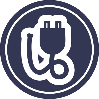 electrical plug circular icon symbol png