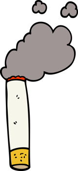 cartoon doodle cigarette png