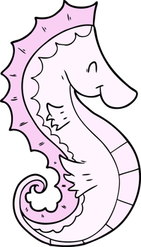 cartoon sea horse png