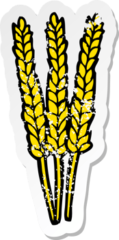 retro distressed sticker of a cartoon corn png
