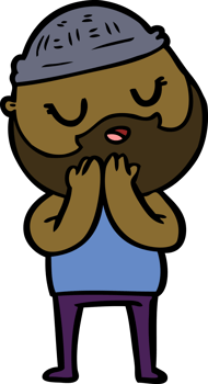 cartoon man with beard png