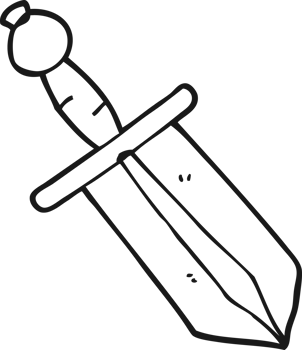 cartoon dagger drawing png