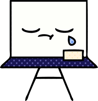 comic book style cartoon of a white board png