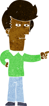 cartoon man pointing png
