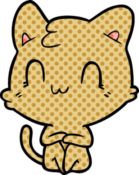 cartoon happy cat png