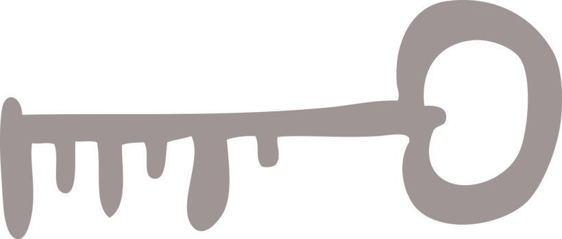 cartoon doodle metal key png