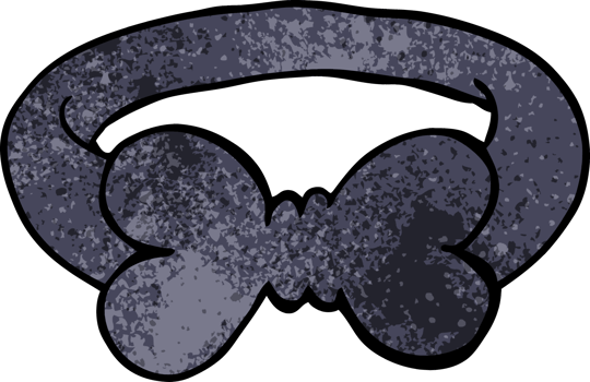cartoon doodle black bow tie png