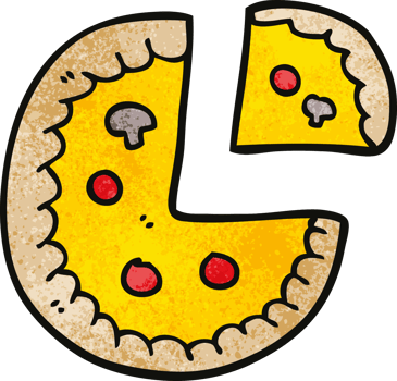cartoon doodle pizza png