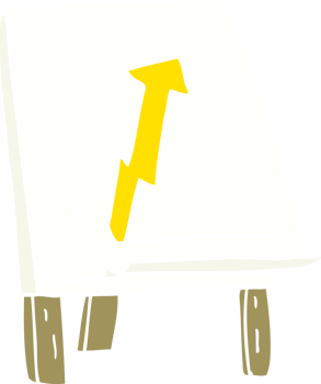 flat color style cartoon business chart with arrow png