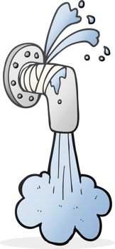 hand drawn cartoon leaky pipe png
