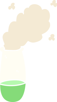 flat color illustration cartoon test tube png
