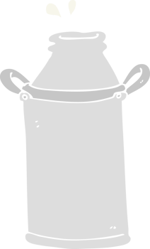 flat color illustration of milk barrel png