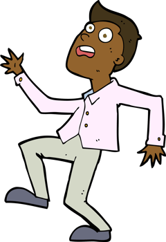 cartoon man panicking png