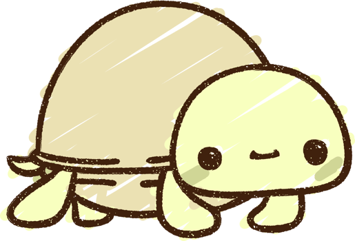 Cute Turtle Chalk Drawing png