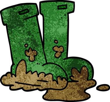 cartoon doodle wellingtons png