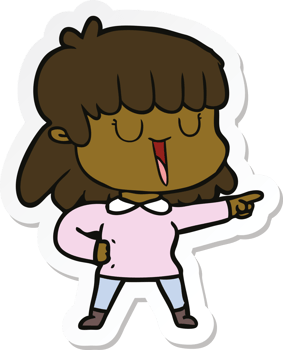 sticker of a cartoon woman png