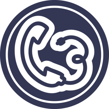 telephone handset circular icon symbol png