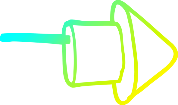 cold gradient line drawing of a cartoon firework png