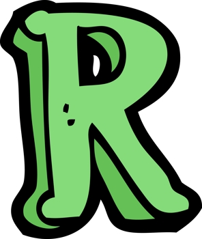 cartoon letter R png