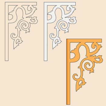 Decorative corner wall design art vector