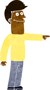 cartoon man pointing png