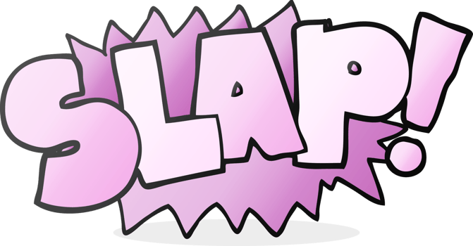 hand drawn cartoon slap symbol png