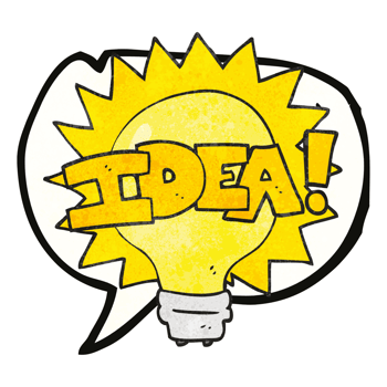 hand speech bubble textured cartoon idea light bulb symbol png