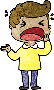 cartoon shouting man png