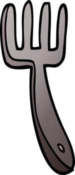cartoon doodle fork png