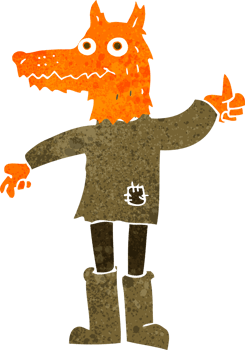 cartoon fox man png