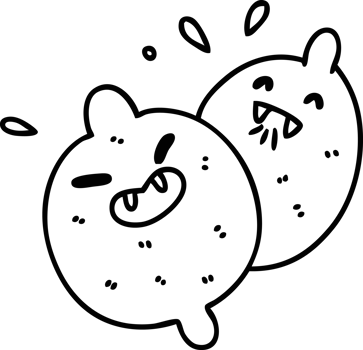 line doodle of two vampire lemons the most terrifying fruit png