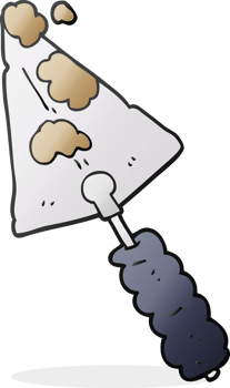 hand drawn cartoon trowel png