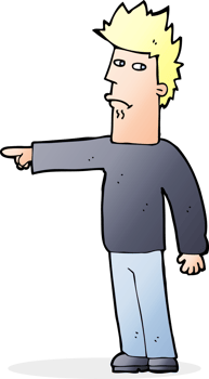 cartoon man pointing png