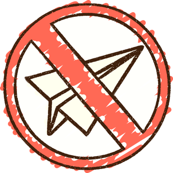 Paper Ban Chalk Drawing png