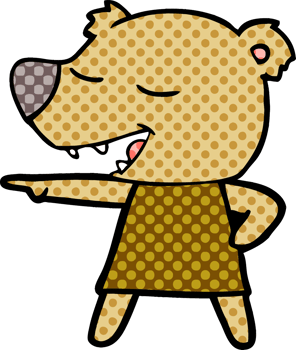 cartoon bear drawing png