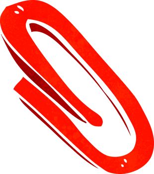 cartoon paperclip drawing png