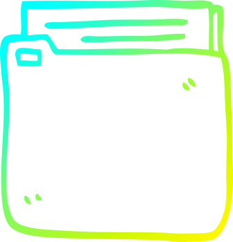 cold gradient line drawing of a cartoon file png