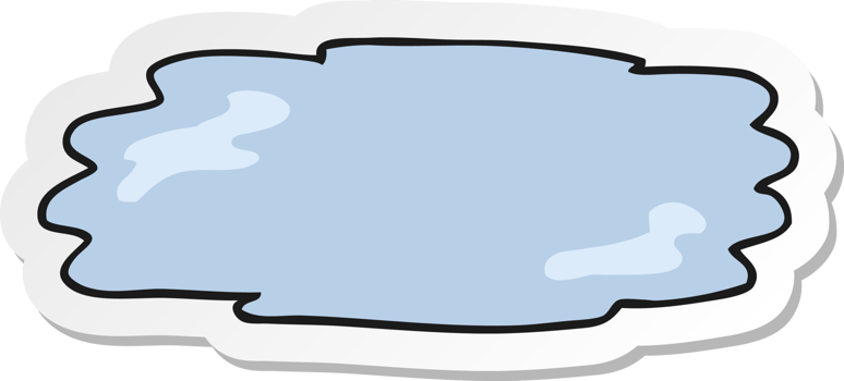 sticker of a cartoon puddle png