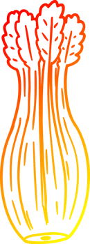 warm gradient line drawing of a cartoon vegetable png