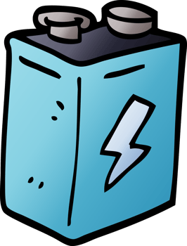cartoon doodle battery png