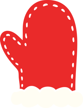 cartoon doodle oven mitts png