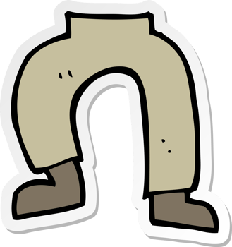 sticker of a cartoon legs png