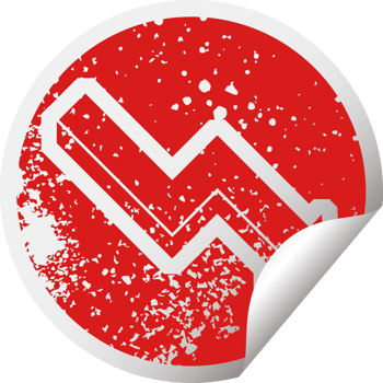 performance arrow graphic distressed sticker illustration icon png