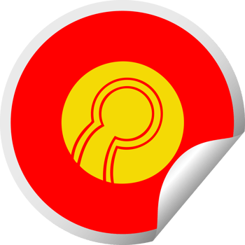 circular peeling sticker cartoon of a bowl ball png