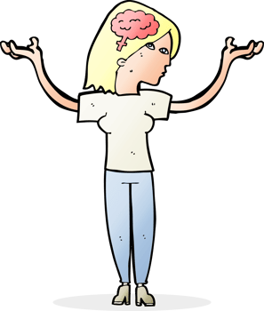 cartoon intelligent woman png
