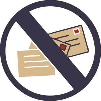 flat color retro cartoon of a no post sign png