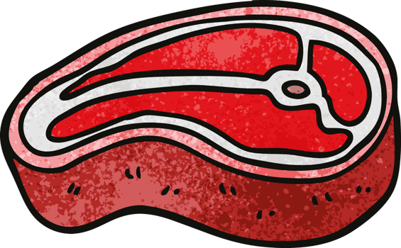 cartoon doodle tasty steak png