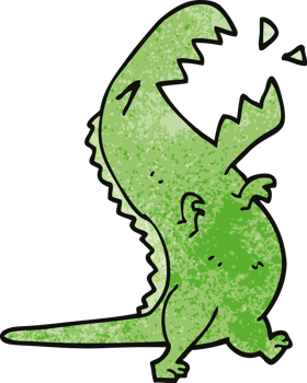cartoon doodle roaring t rex png