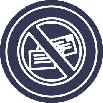 no mail circular icon symbol png
