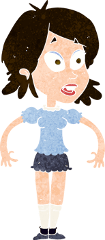 cartoon surprised woman png